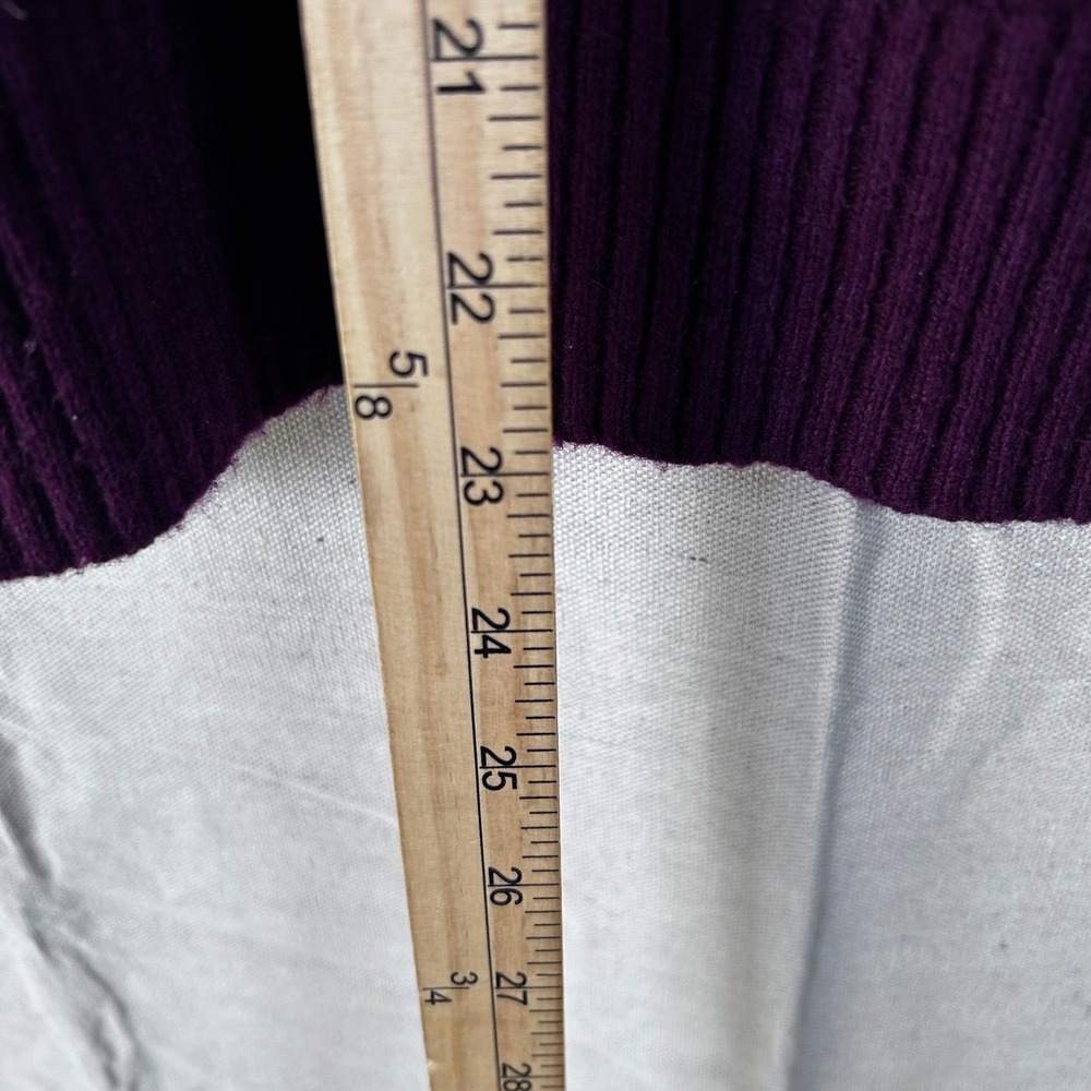 J. Crew Lambswool Blend Raglan Crewneck Sweater Burgundy Maroon Women's Size M - Picture 7 of 7